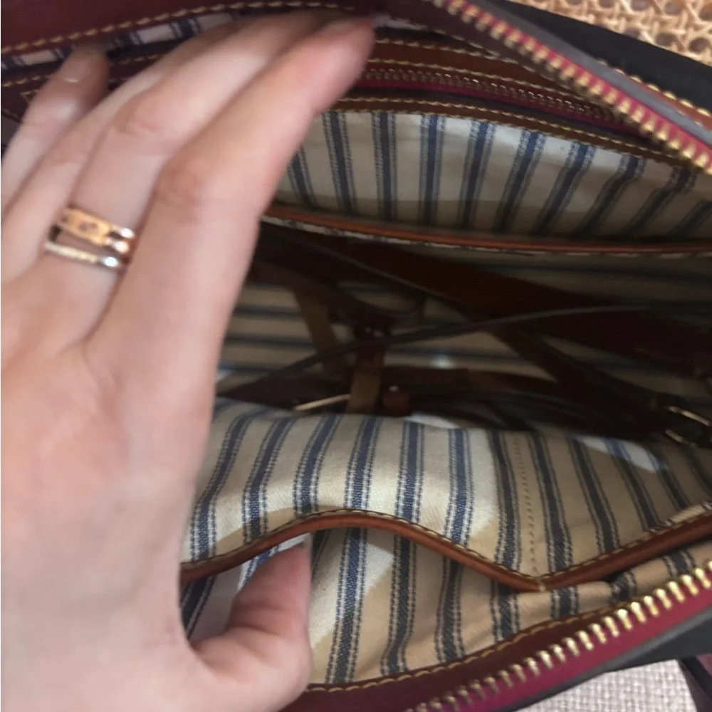 Dooney & Bourke Black and Brown Satchel - Picture 2 of 8